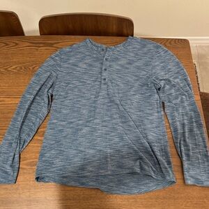 Heather Blue LuLuLemon Henley Shirt